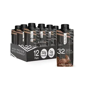 Batido de chocolate con 16 gramos de proteína, batidos de reemplazo de comida, chocolate con leche