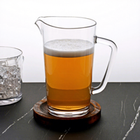 Carafe à eau froide et pichet à bière en plastique PC, compatible réfrigérateur, qualité alimentaire, capacité 1,7 L, design moderne, récipient à boissons
