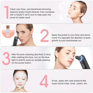 Aspirateur de pores pour nettoyage facial en profondeur, éliminateur de points noirs à l'eau pétillante, produit de beauté populaire pour usage domestique - Product Image 6