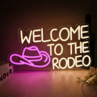 Lampe néon personnalisée en forme de chapeau de cowboy, enseigne néon LED de cowboy western, cadeau unique pour la décoration murale de la maison, du pub ou de la salle.