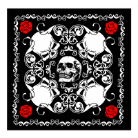 Écharpe carrée en polyester 100% personnalisée, streetwear tendance, bandana