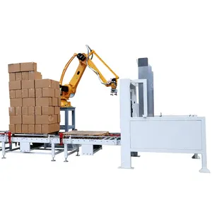 Máquina automática de apilamiento de cajas de cartón, Robot paletizador totalmente automático, el mejor precio