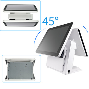Bán buôn Tùy chỉnh màu trắng màn hình kép 15.6 inch ssd có thể điều chỉnh Windows POS hệ thống màn hình cảm ứng tiền mặt đăng ký - Product Image 5