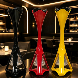 Acrylic 3 Colors Spherical <b>Hookah</b> Luxury Glass Base Russian Shisha Set LED Flame <b>Hookah</b> Portable <b>Hookah</b> In Stock - Product Image 4