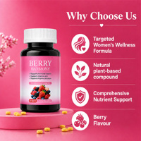 Tabletas Berry Harmony para el Bienestar Femenino, Extracto de Brote de Soja, Proantocianidina, Vitamina D3, Apoyo al Equilibrio Hormonal, Salud de la Piel