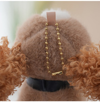 Porte-clés chien en peluche mignon avec collier, jouet en peluche, poupée chiot, porte-clés chien en peluche, peluches, porte-clés caniche