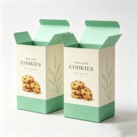Scatole per Alimenti Pieghevoli Biodegradabili in Materiali Riciclati Personalizzate per Biscotti, Ciambelle, Torte, con Finestra