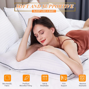 Vente de gros <span class=keywords><strong>Oreillers</strong></span> de lit <span class=keywords><strong>50x70</strong></span> cm Oreiller en coton blanc doux et luxueux pour hôtel - Product Image 4