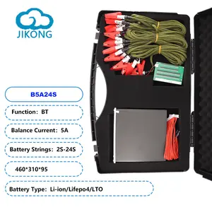 JiKong 1a 2a 5a 10a 3-24s 스마트 액티브 밸런서 시스템 lifepo4 리튬 배터리 시스템 밸런서용 bt 포함 풀 세트