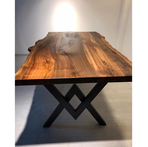 Elegant Dining <b>Table</b> In Dark <b>Brown</b> Walnut Finish Crafted For Stylish Dining Durable Construction And Perfect Centerpiece - Product Image 6