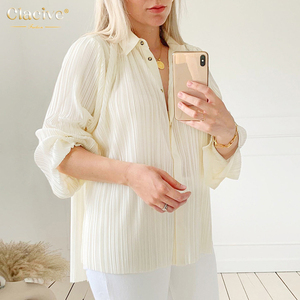 Clacive 2020 Nueva llegada Nueva Moda señoras Blusas Tops faldas Blusas Elegantes De Mujer Blusas blusa - Product Image 2