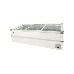 超市SD/SC-980捷生平板玻璃门展示商用岛冰柜