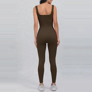 Combinaison Femme Taille Haute Écologique Coupe Slim Couleur Unie Qualité Supérieure Nouvelle Collection Classique Décontractée Respirante - Product Image 3