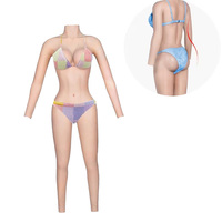 Combinaison réaliste avec formes de poitrine pour travestis, faux seins en silicone, vagin artificiel pour hommes se transformant en femmes