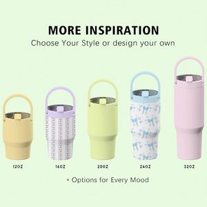 Vaso Térmico Portátil para Niños, <span class=keywords><strong>Precio</strong></span> de Fábrica al por Mayor, 16, 20, 24 oz, Acero Inoxidable, con Pajita Desmontable a Prueba de Polvo y Asa - Product Image 2
