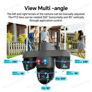 كاميرا Rscamtom الشمسية 16 ميجابكسل للاستخدام الخارجي بأربع عدسات وأربع زوايا رؤية، تدعم 4G مع خاصية الكشف عن الحركة بالذكاء الاصطناعي، مقاومة للماء IP66 - Product Image 6