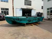 Bateau à moteur en polyéthylène HDPE moulé par rotation, non gonflable, 13,8 pieds (4,2 m), bateau de croisière, bateau de pêche, bateau à rames