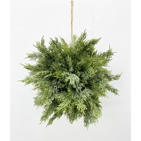 Boule de sapin artificielle verte à suspendre, plante artificielle sphérique, boule de topiaire avec corde pour la décoration de magasins, cafés, plafonds et maisons