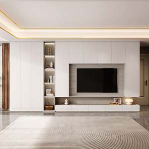 Exquisite Contemporary Wood <b>TV</b> <b>Cabinet</b> High Grade Ample Storage Comfortable Viewing Experience Elegant Living Room Apartment - Product Image 1