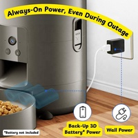 Comedero Automático para Gatos de 2L Dispensador de Comida Programado para Perros Negro Comederos para Mascotas con Wifi Alimento Seco a Batería Comedero Automático para Gatos con Cámara