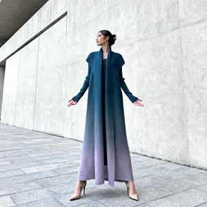 Vestido Abaya de Poliéster con Estampado Plisado de Lujo Premium para Mujeres Musulmanas, Ropa para Ocasiones Especiales, Proveedor Mayorista - Product Image 3