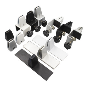 Adjustable Aluminum Desk Clip For Office <b>Partition</b> Glass Fixing Mount Minimalist Design Anodizing Finish - Product Image 2