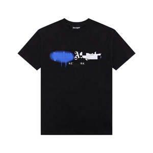 Camisetas de Manga Corta para Hombre, Tejidas y Estampadas de Alta Calidad, Personalizables, 100% Algodón, Anti-Pilling, Casuales, Negras - Product Image 1