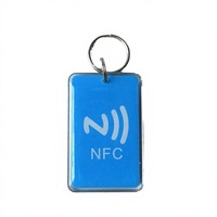 Llavero de PVC con Chip NFC NTAG215, Modelo 3050, 30x50mm, Resistente al Agua, con Resina Epoxi, Programable, Control de Acceso, 13.56MHz