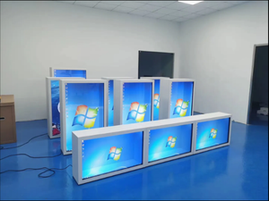Caja de vídeo interactiva de 55 pulgadas, pantalla táctil, publicidad, escaparate transparente holográfico 3D, pantalla LCD transparente de 75 pulgadas - Product Image 6
