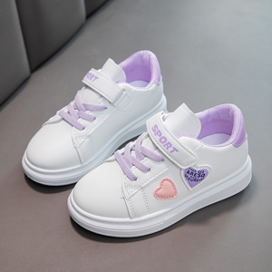 Scarpe da corsa bianche 2025 primavera autunno nuove scarpe Slip-On Casual da bambino in stile coreano - Product Image 3