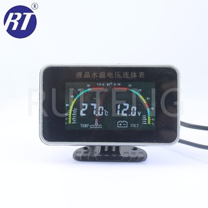 RUITENG رقمي شاشة ملونة LCD شاشة عرض عالمية 12 فولت/24 فولت مقياس فولت لدرجة حرارة المياه للسيارات حفارات-جديد - Product Image 2