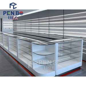 ตู้โชว์กระจกแบบกำหนดเองสำหรับร้านค้าควันไฟ LED แบบล็อคได้เฟอร์นิเจอร์ - Product Image 5