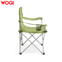 Chaise de camping pliable portable WOQI avec porte-gobelet, tissu Oxford, design moderne pour jardin, plage, concert et voyage