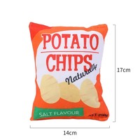 Jouet en peluche pour chien éco-responsable qui couine Jouet interactif pour chiens Parodie de chips alimentaires Jouet en peluche pour animaux de compagnie Chips à mâcher pour chien