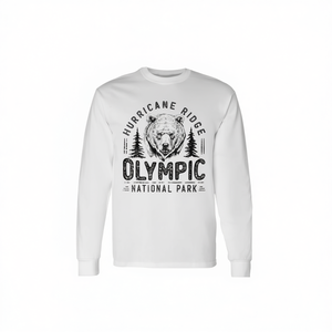 Camiseta de manga larga del Parque Nacional Olímpico Hurricane Ridge, montaña de Washington - Product Image 2