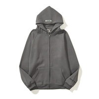Sweat à capuche pour homme de haute qualité avec logo personnalisé, en polyester/coton, tissage uni, respirant, avec fermeture éclair