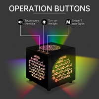 Haut-parleur intelligent portable pour le Coran, traduction multilingue, lecteur de hadiths, écran LED rechargeable, lecteur de Coran Kaaba