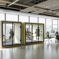 Cabine acoustique insonorisée mobile de qualité supérieure, portable, pour réunions de bureau, cabine téléphonique insonorisée pour l'intimité au bureau