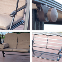 Meilleure vente moderne 2 places en aluminium balançoire jardin extérieur meubles de loisirs pour balcon patio espaces publics-vente de gros
