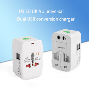 Puerto USB alimentación <span class=keywords><strong>portátil</strong></span> todo en uno adaptador de viaje internacional <span class=keywords><strong>universal</strong></span> enchufe adaptador de enchufe de viaje <span class=keywords><strong>cargador</strong></span> con 1USB 2USB - Product Image 2