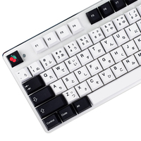 Black and White Keycaps 136 Keys PBT Custom Cherry Profile KeyCaps German Font keycap for Cherry MX Switch Mechanical keyboard