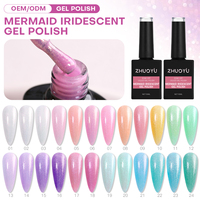 Vernis à ongles gel irisé effet sirène, série CPSR, sans HEMA ni TPO, coffret de vernis à ongles gel scintillant effet sirène pour studio