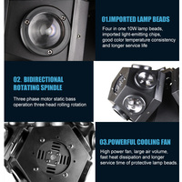 Nouvelle barre de projecteurs mobiles à trois têtes, 18 lampes à faisceau, pour KTV, discothèque, parc à thème, équipement DJ LED, lumière laser RGBW, contrôle DMX512, IP33