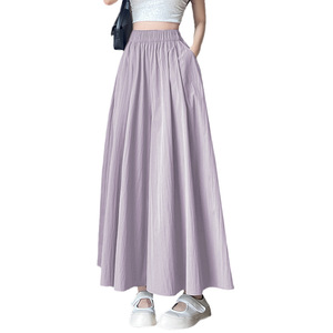 2025กระโปรงยาวเอวสูงสำหรับห้อย, กระโปรงยาวครึ่งเอวสำหรับใส่ในฤดูร้อนกระโปรงกางเกงขากว้างขนาดพลัสไซส์สไตล์ใหม่ - Product Image 4