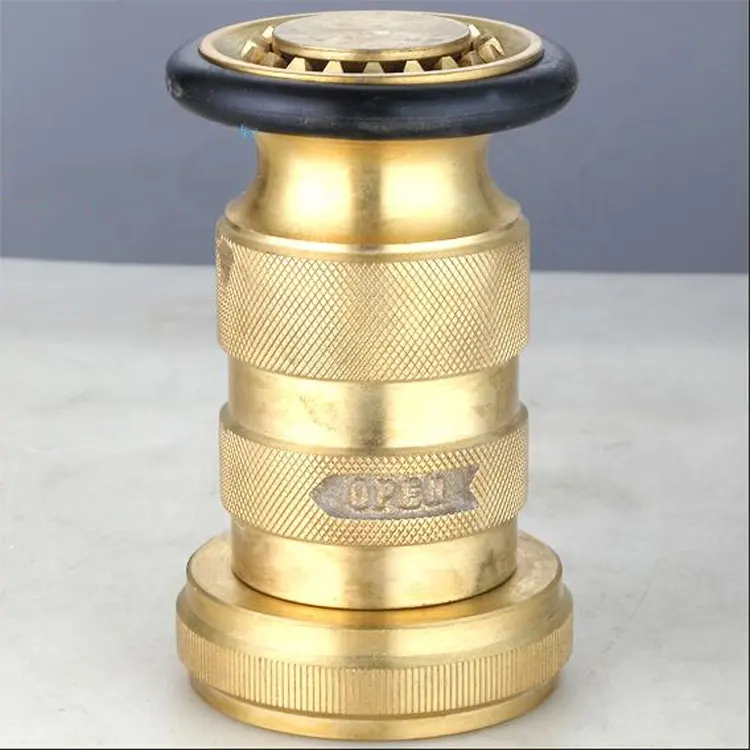 Phòng cháy chữa cháy 1-1/2 "Brass vòi phun với cao su bội thu