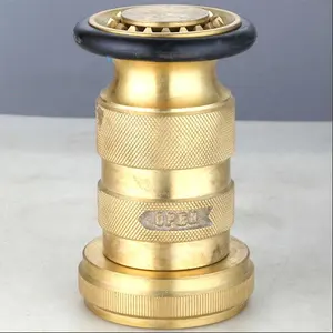 Fire Protection 1-1/2" Brass Nozzle With Rubber Bumper