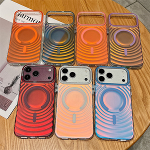 เคสโทรศัพท์มือถือลายไล่สีแบบ IMD Laser Ripples สำหรับ iPhone 18 17 16 15 14 Pro Max ลายคลื่นแม่เหล็กออโรร่าสีรุ้งแบบเปลี่ยนสีได้ - Product Image 2