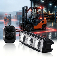 Neuer Gabelstapler-Totwinkel-Alarm mit LED-Näherungserkennungslicht, Einstellbare Lautstärke, Tragbar, 12V 30W IP67 Wasserdicht
