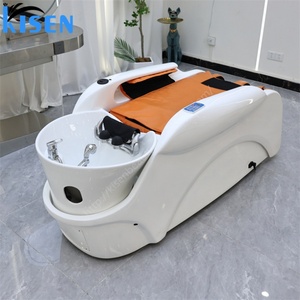 Cama de Spa para Cabeza de Diseño Moderno Kisen, Silla de Masaje Tailandesa Eléctrica con Lavabo de Cerámica, Color de Cuero Personalizado para Salón de Belleza - Product Image 4