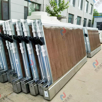 Nouvelle couette évaporative JIENUO avec cadre en aluminium 7090, rideau humide en cellulose alvéolée pour serre et élevage avicole